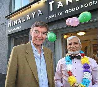 Philip Dunne MP and Dave Miah Owner of Himalaya Bridgnorth