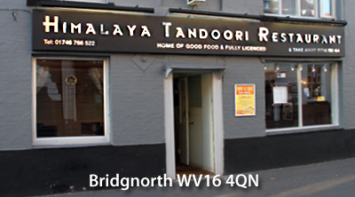 Himalaya Tandoori Restaurant in Bridgnorth